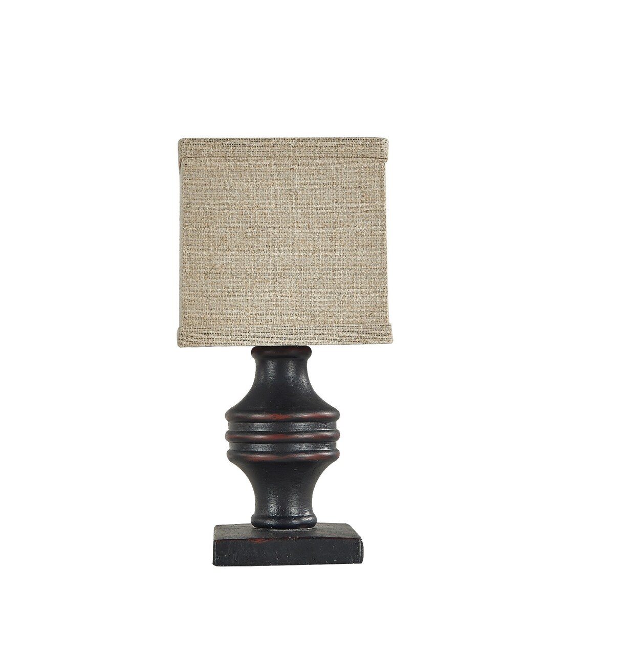 Mod Lighting and Decor Arno Black Accent Lamp with Beige Linen